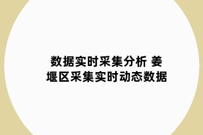 数据实时采集分析 姜堰区采集实时动态数据